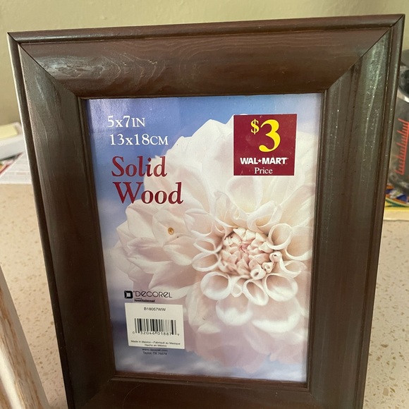 Three solid wood picture frames -fit photos sized 5” x 7” - Picture 4 of 5